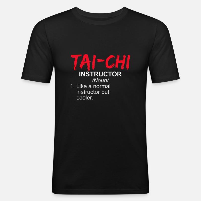 Tai Chi Instructor - Männer Slim Fit T-Shirt - Schwarz