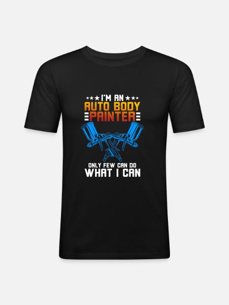Car Painter Spray Gun - Men's Slim Fit T-Shirt - black