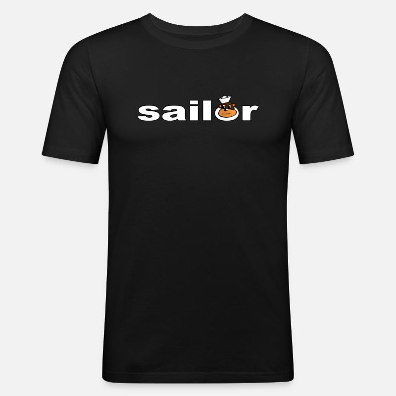 SAILOR - Männer Slim Fit T-Shirt - Schwarz