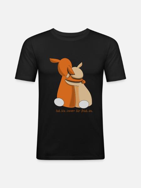 Bunnies Love Germany - Men's Slim Fit T-Shirt - black