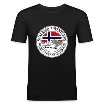 Spitzberg - Svalbard - Huskies - T-shirt près du corps Homme - noir - Devant - Nik (191cm)