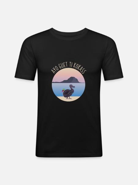 Ayo guet ti kokass - Men's Slim Fit T-Shirt - black