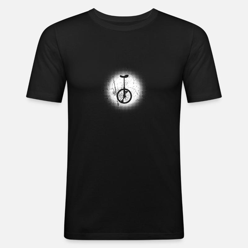 Einrad Einradfahren - Männer Slim Fit T-Shirt - Schwarz