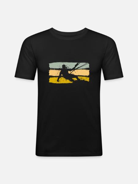 Kiteboard kiteboarding - Men's Slim Fit T-Shirt - black
