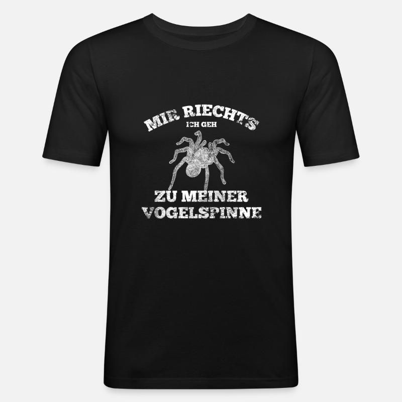 Spinne - Männer Slim Fit T-Shirt - Schwarz