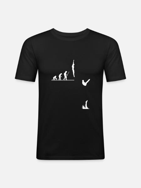 Watersports Diving diving board - Men's Slim Fit T-Shirt - black