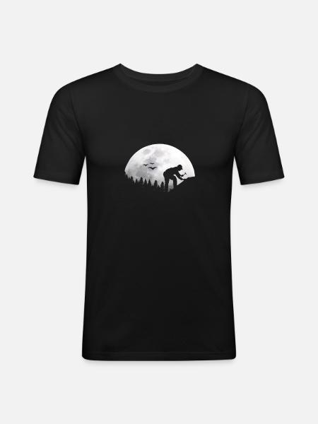 Moon carpenter carpentry - Men's Slim Fit T-Shirt - black