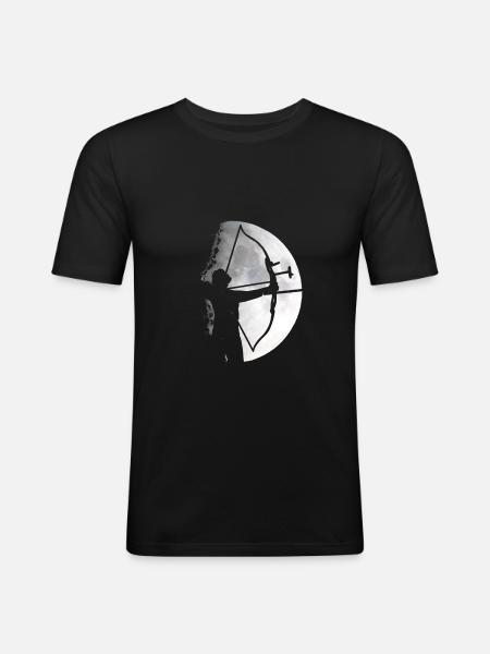 Moon archer - Men's Slim Fit T-Shirt - black