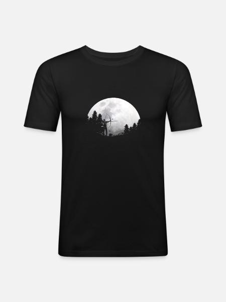 Moon bow archery - Men's Slim Fit T-Shirt - black