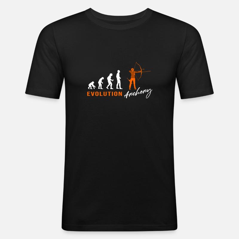 Evolution archery archer bow - Men's Slim Fit T-Shirt - black