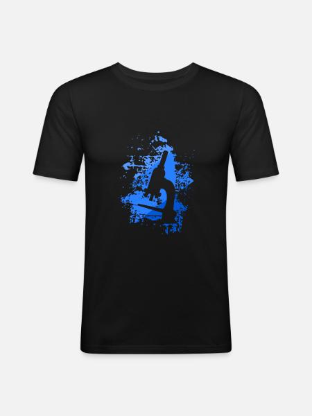 microscope - Men's Slim Fit T-Shirt - black