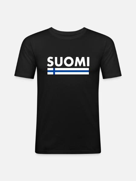 Suomi - Men's Slim Fit T-Shirt - black