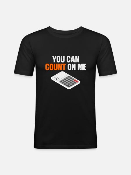 calculator - Men's Slim Fit T-Shirt - black