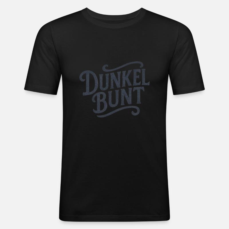 Sarkasmus Dunkelbunt Black Edition Gothic - Männer Slim Fit T-Shirt - Schwarz