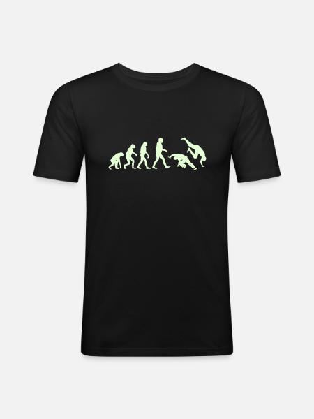 Capoeira Evolution logo - T-shirt près du corps Homme - noir