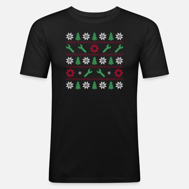 Tools Ugly Christmas - Men's Slim Fit T-Shirt - black