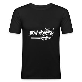 Pfeilspitze Bogenjäger Bogenjagd Für Jagdsaison - Männer Slim Fit T-Shirt - Schwarz - Vorne - Nik (191cm)