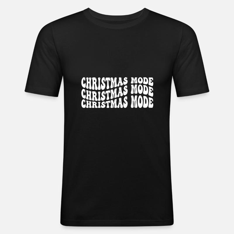Christmas mode - Männer Slim Fit T-Shirt - Schwarz