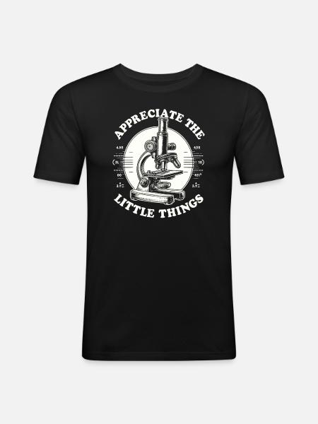 Microscope - Men's Slim Fit T-Shirt - black