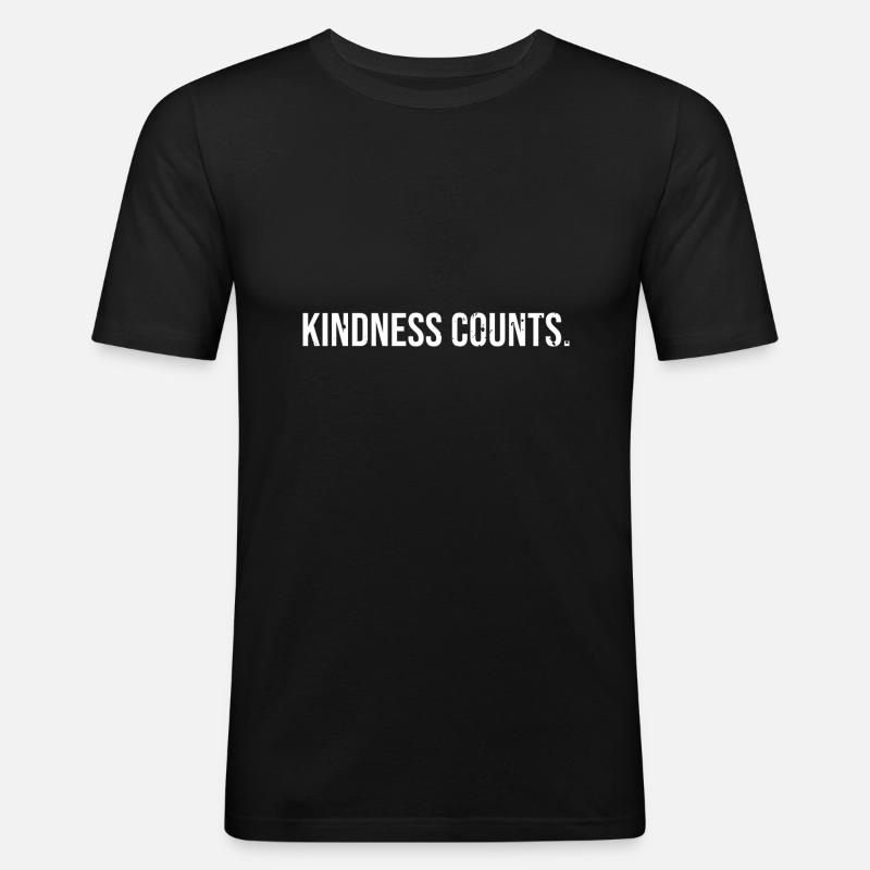 Kindness Counts Awesome Spreading Kindness - Men's Slim Fit T-Shirt - black