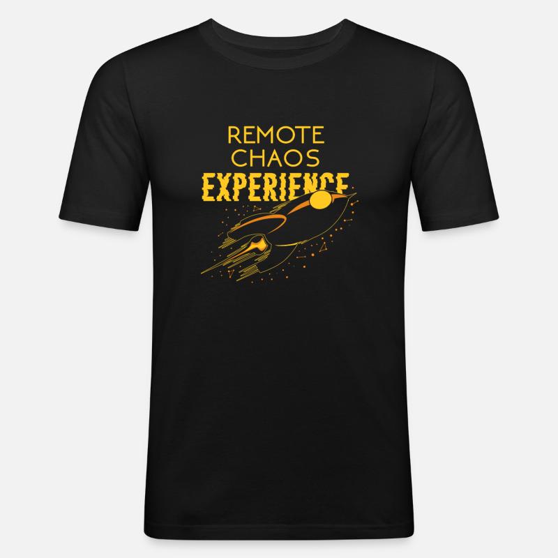 Remote Chaos Experience - Männer Slim Fit T-Shirt - Schwarz