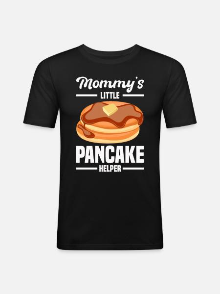Pfannkuchen - Männer Slim Fit T-Shirt - Schwarz