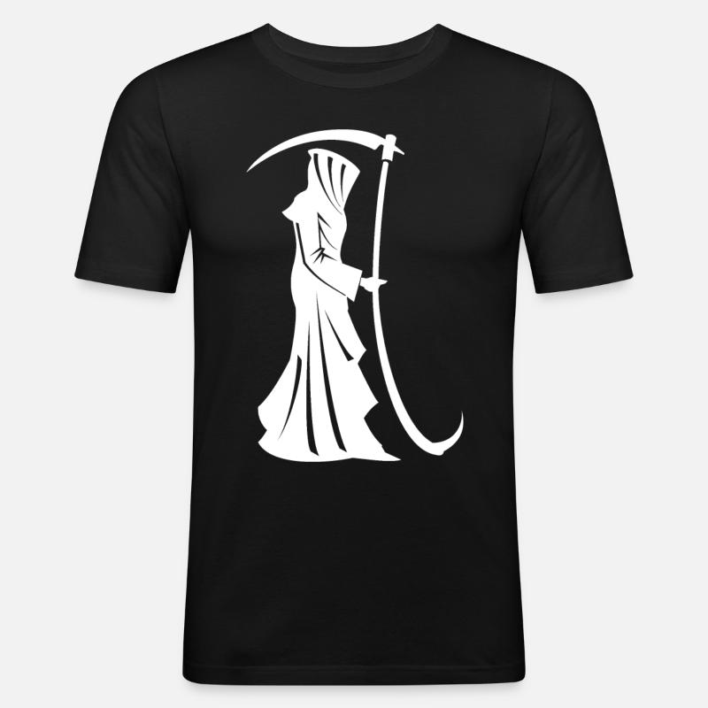 Sensenmann, Reaper - Männer Slim Fit T-Shirt - Schwarz
