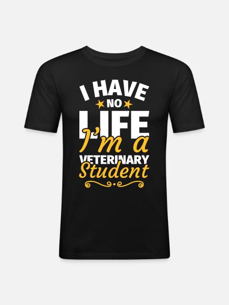 Veterinary medicine study veterinary student - Men's Slim Fit T-Shirt - black