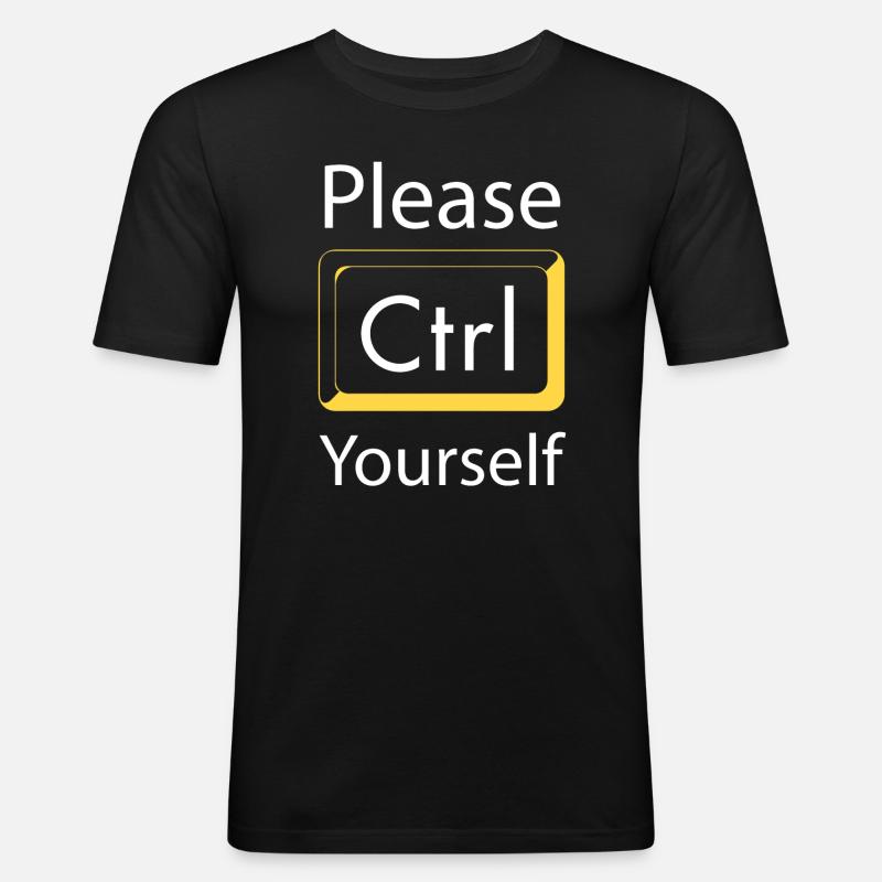 Please Ctrl yourself Gaming - Men's Slim Fit T-Shirt - black