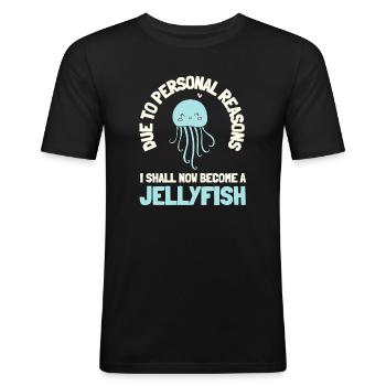 Jelly Fish Medusozoa Marine Biologist Ocean - Männer Slim Fit T-Shirt - Schwarz - Vorne - Nik (191cm)