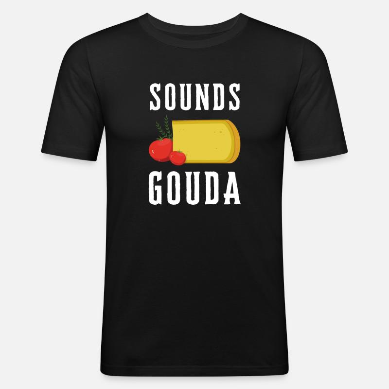 Cheesemonger Cheese Maker Gouda Lover - Männer Slim Fit T-Shirt - Schwarz