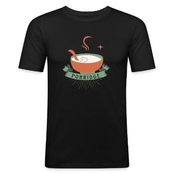 Cereal Grits Kasha Upma Rice And Morning Cornmeal - Men's Slim Fit T-Shirt - black - Front - Nik (191cm)