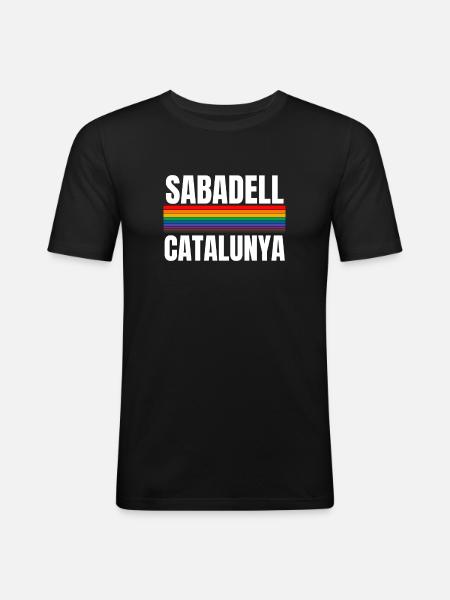 Bandera Independentista Catalana Estelada Negra - Herre Slim Fit T-Shirt - sort
