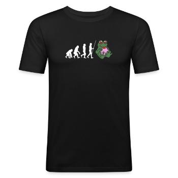 Psychedelisch Onderzoek Vrijwilliger - Mannen slim fit T-shirt - zwart - Voor - Nik (191cm)