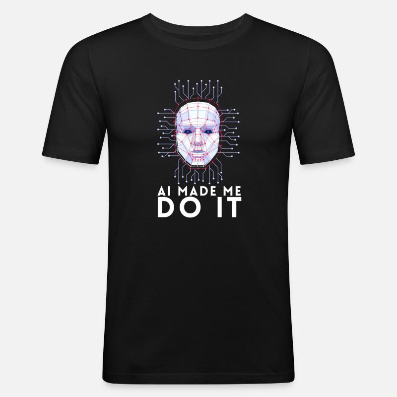 Artificial Intelligence Ai Chat - Männer Slim Fit T-Shirt - Schwarz