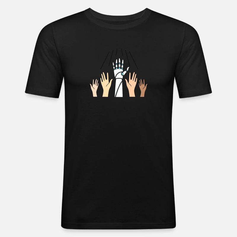 Artificial Intelligence Ai Chat - Männer Slim Fit T-Shirt - Schwarz