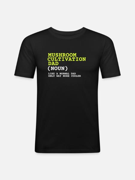 Mushroom Cultivation Farmer - Men's Slim Fit T-Shirt - black