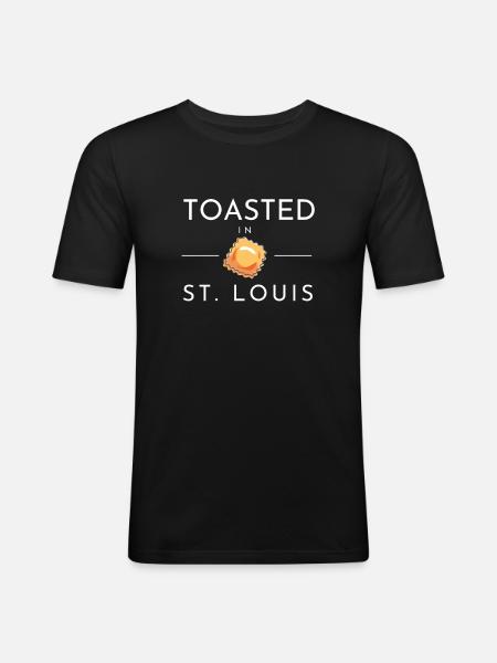 St. Louis Toasted Ravioli - Men's Slim Fit T-Shirt - black