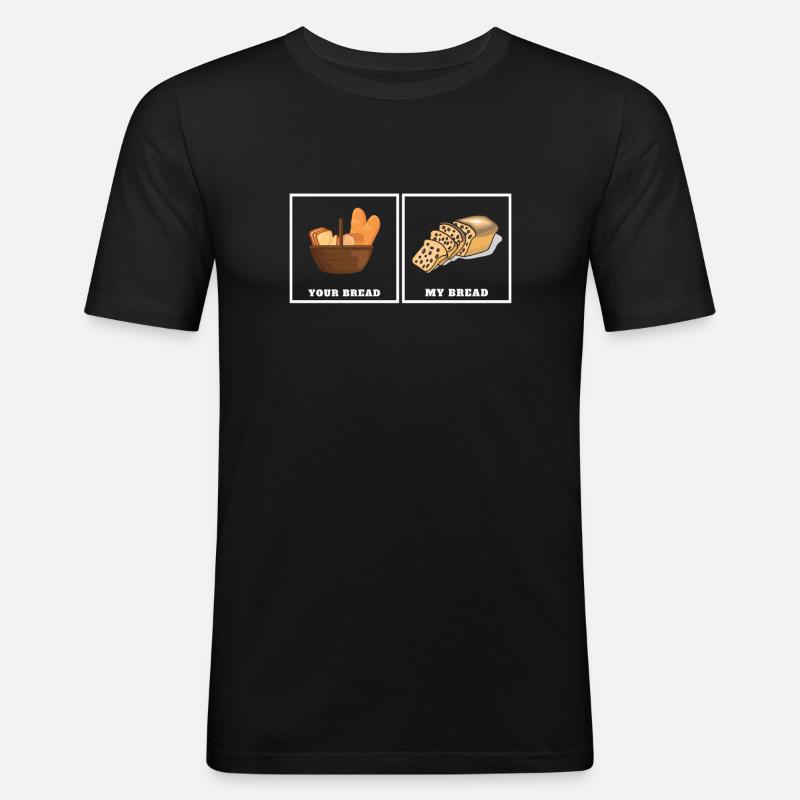 Baking Raisin Bread - Männer Slim Fit T-Shirt - Schwarz