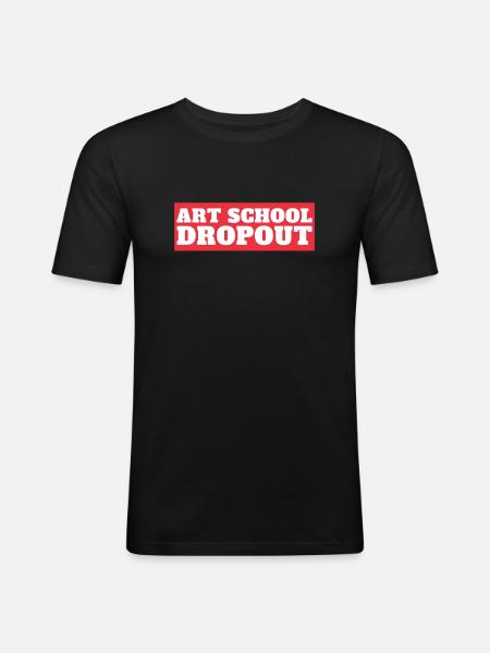 Art School Dropout - Men's Slim Fit T-Shirt - black