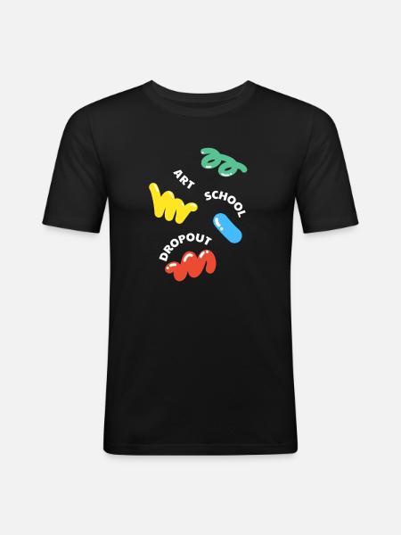 Art School Dropout - Men's Slim Fit T-Shirt - black