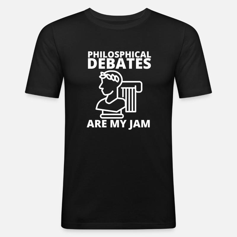 Philosophical Debate Feeling Philoslothical - Men's Slim Fit T-Shirt - black
