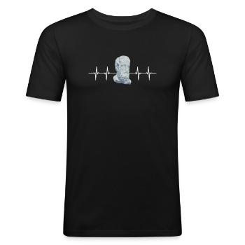Philosophical Debate Feeling Philoslothical - Men's Slim Fit T-Shirt - black - Front - Nik (191cm)