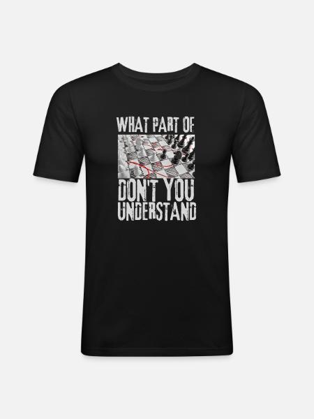 Chess Master Chess Club & 3 Way Chess Game - Men's Slim Fit T-Shirt - black