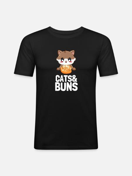 Cinnamon Roll And Cinnamon Buns - Men's Slim Fit T-Shirt - black
