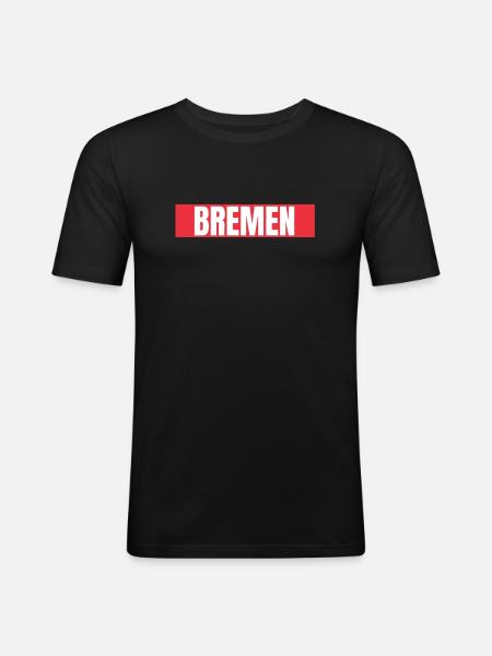 Bremen Town Musicians - Männer Slim Fit T-Shirt - Schwarz