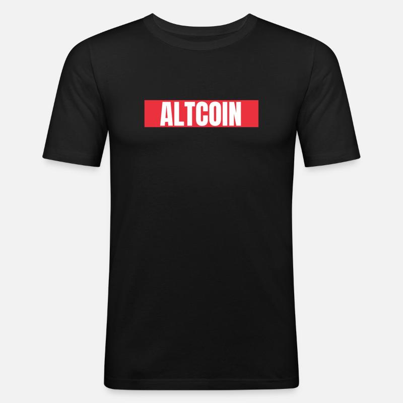 Altcoin Traders - Männer Slim Fit T-Shirt - Schwarz