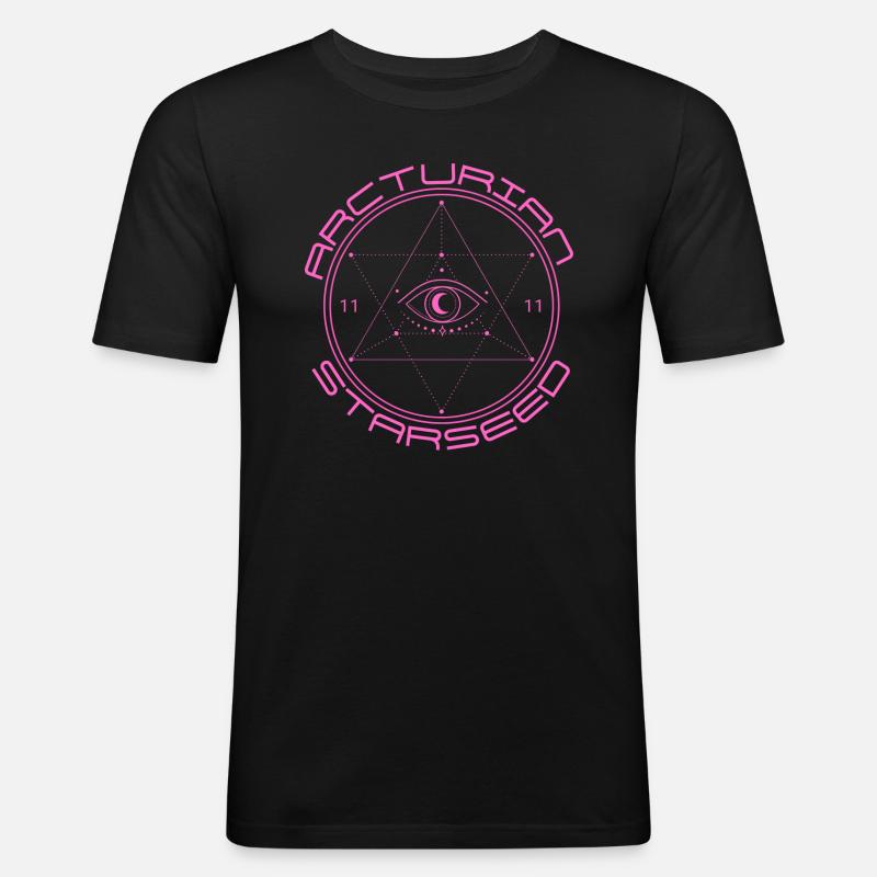 Arcturian Starseed 11:11 - Männer Slim Fit T-Shirt - Schwarz