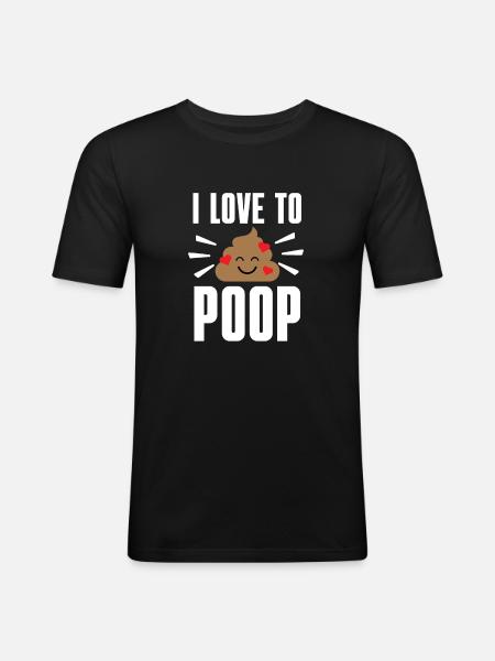 I Poop A Lot - Men's Slim Fit T-Shirt - black