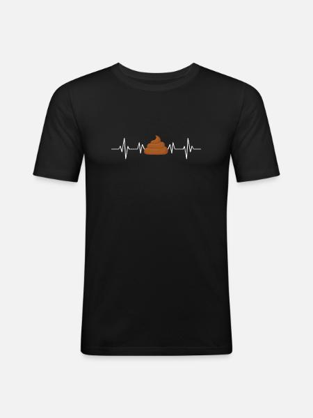 I Poop A Lot - Men's Slim Fit T-Shirt - black